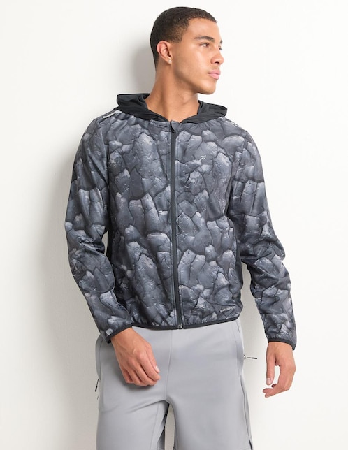 Chamarra casual con capucha para hombre 1
