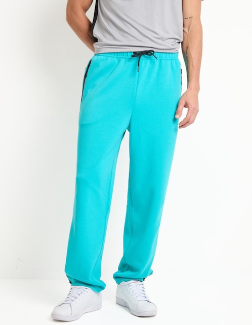 Pants regular con jareta para hombre 1