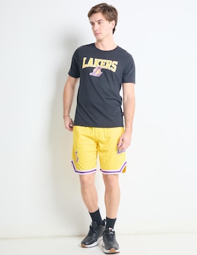 Short con bolsillos para básquetbol hombre