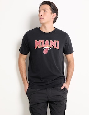 Playera deportiva para básquetbol Miami Heats de hombre