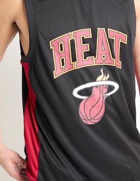 Playera deportiva para básquetbol Miami Heats de hombre