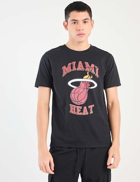Playera deportiva para básquetbol Miami Heat Miami Heats de hombre