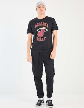 Playera deportiva para básquetbol Miami Heat Miami Heats de hombre