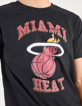 Playera deportiva para básquetbol Miami Heat Miami Heats de hombre
