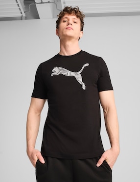 Playera Puma Mass Merchants Logo Tee Cuello Redondo Para Hombre