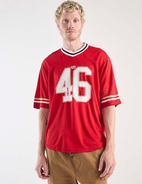 Playera NFL cuello V para hombre