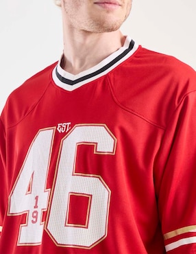 Playera NFL cuello V para hombre