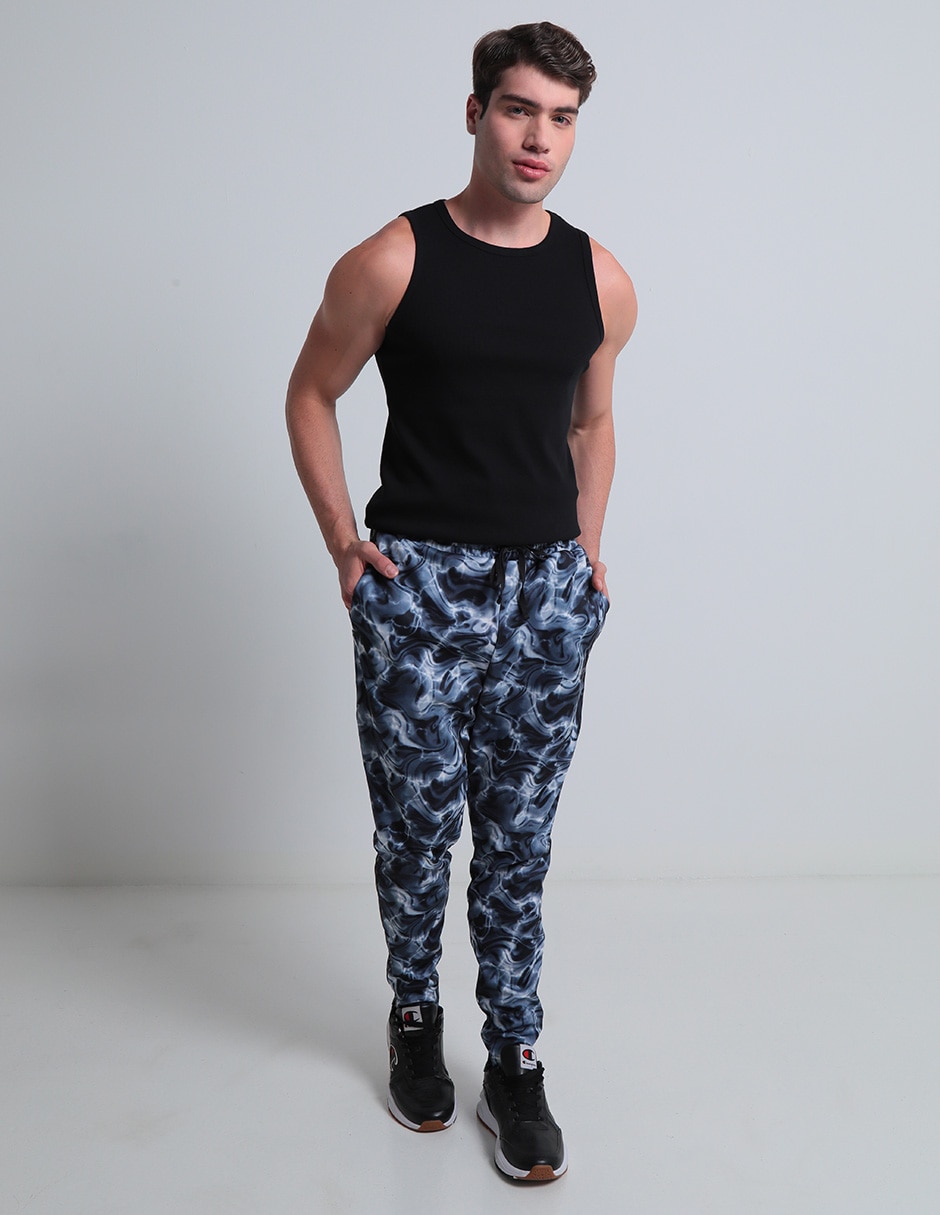Pants regular con jareta para hombre 3