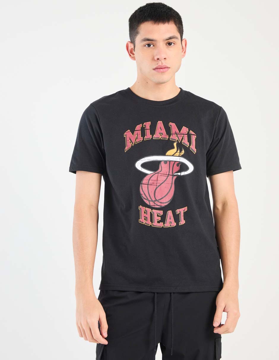 Playera deportiva para básquetbol Miami Heat Miami Heats de hombre
