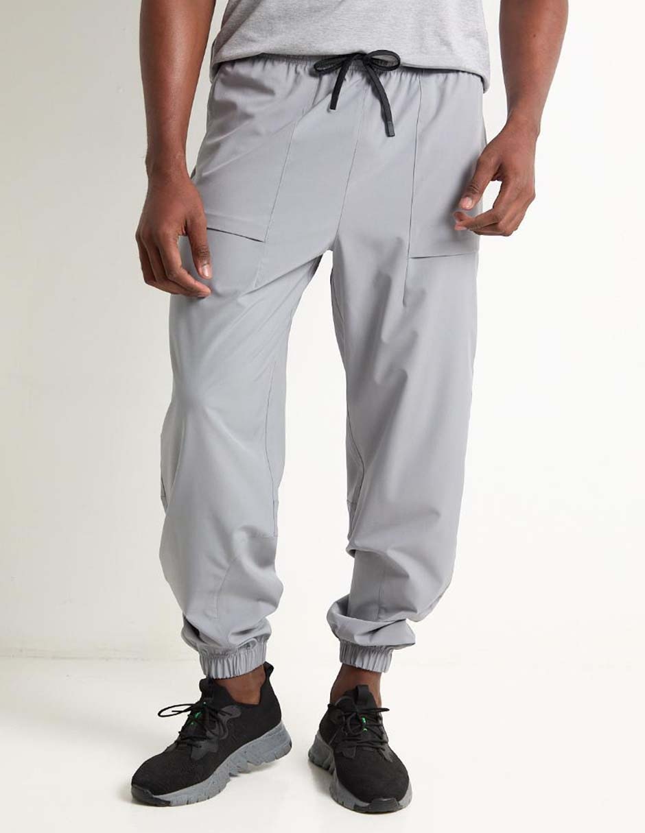 Pants straight con jareta para hombre