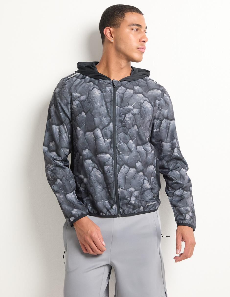 Chamarra casual con capucha para hombre