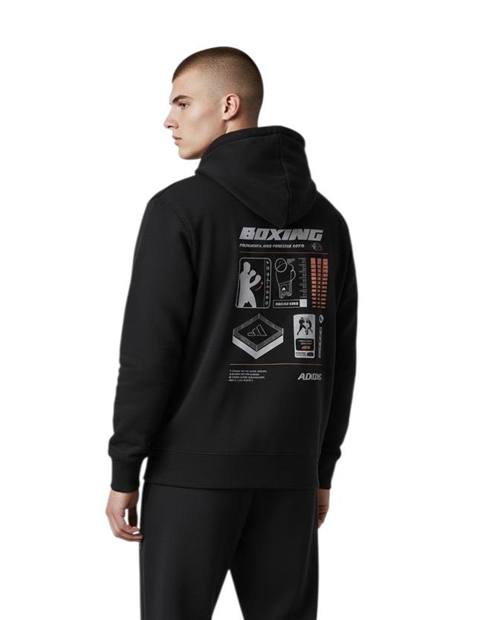 Sudadera Adidas Graphic Line con capucha y bolsa para hombre