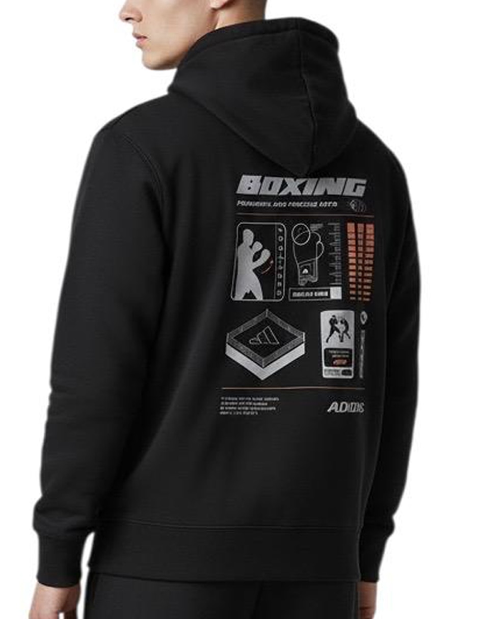 Sudadera Adidas Graphic Line con capucha y bolsa para hombre